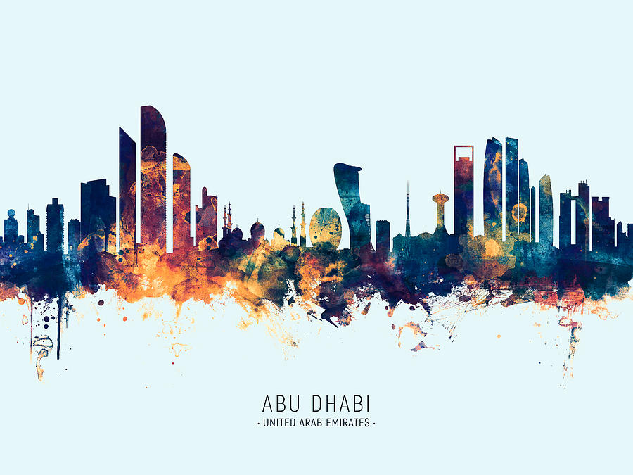 Abu Dhabi Skyline #16 Digital Art by Michael Tompsett