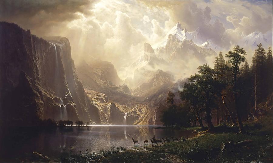 Albert Bierstadt  Painting - Among the Sierra Nevada  California  #16 by Albert Bierstadt