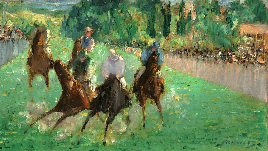 Edouard Manet Painting - At the Races #16 by Edouard Manet