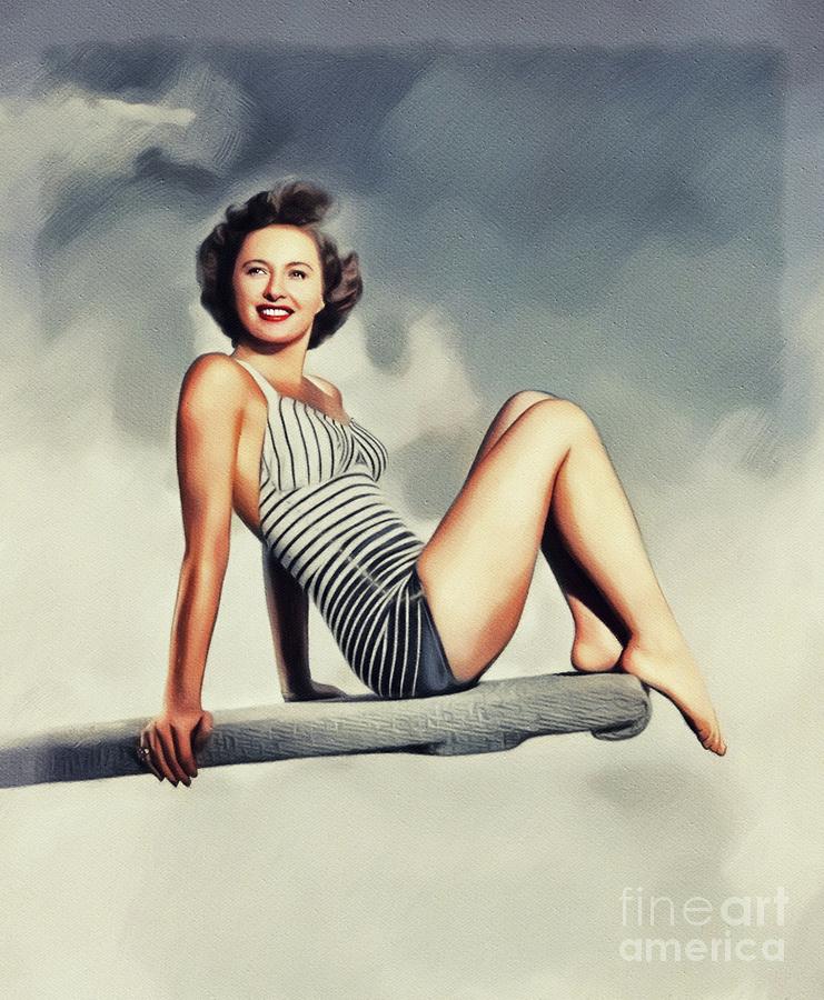 Barbara Stanwyck, Vintage Movie Star #16 Painting by Esoterica Art Agency