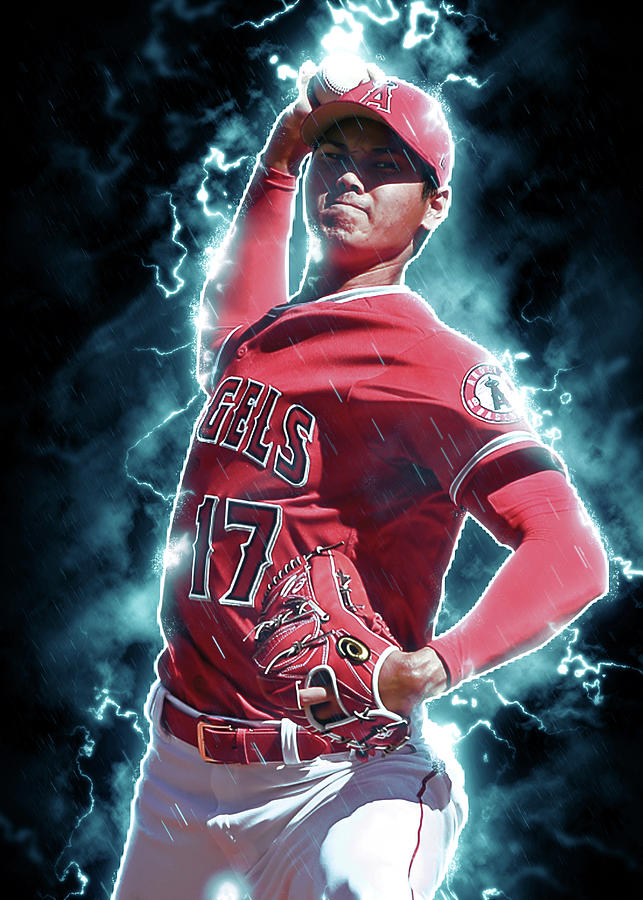 Shohei Ohtani Poster Los Angeles Angels Wall Art MBL Modern 