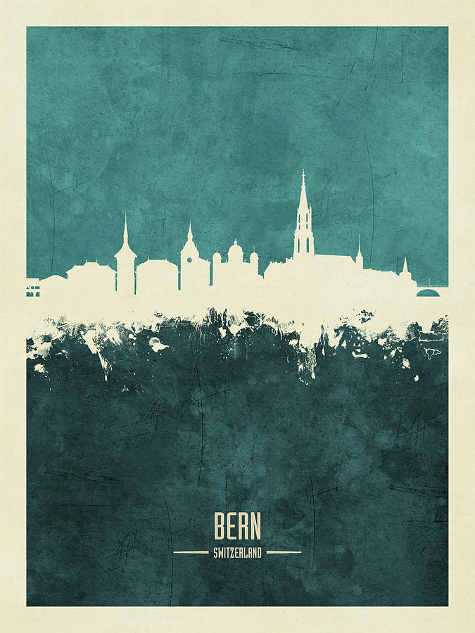 Bern Switzerland Skyline #16 Digital Art by Michael Tompsett
