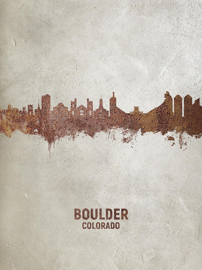 Boulder Colorado Skyline #16 Digital Art by Michael Tompsett