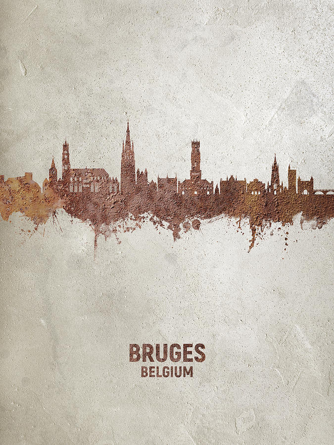 Bruges Belgium Skyline #16 Digital Art by Michael Tompsett