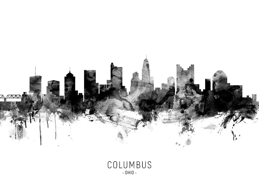 Columbus Ohio Skyline #16 Digital Art by Michael Tompsett