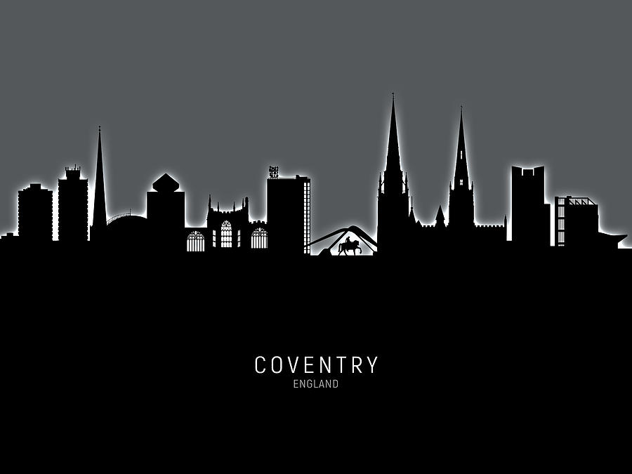 Coventry England Skyline #16 Digital Art by Michael Tompsett