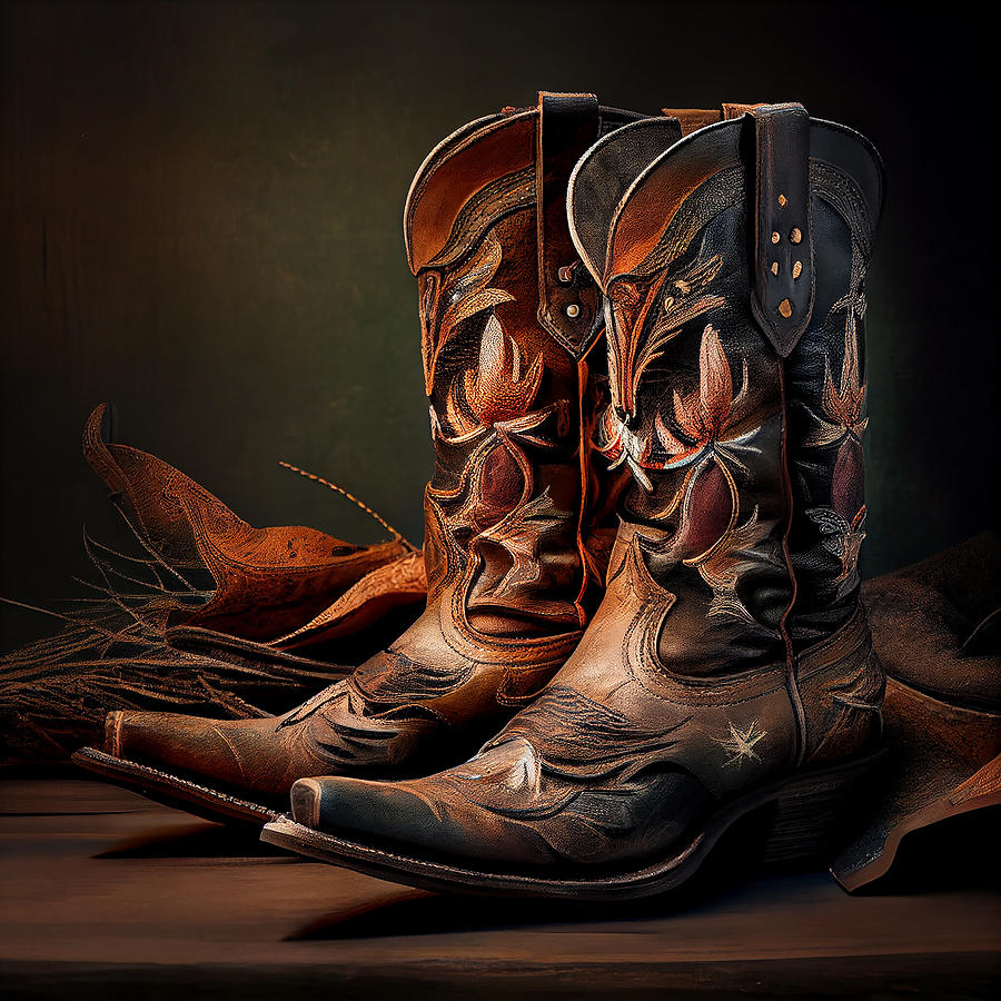 Cowboy Boots Mixed Media by Stephen Smith Galleries - Fine Art America