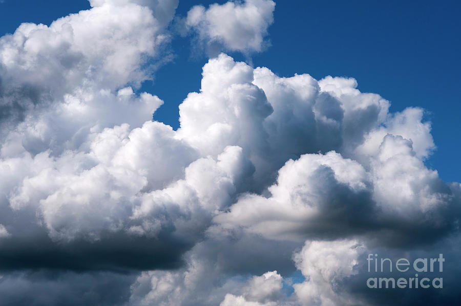 Cumulus Clouds With Vertical Growth Photograph