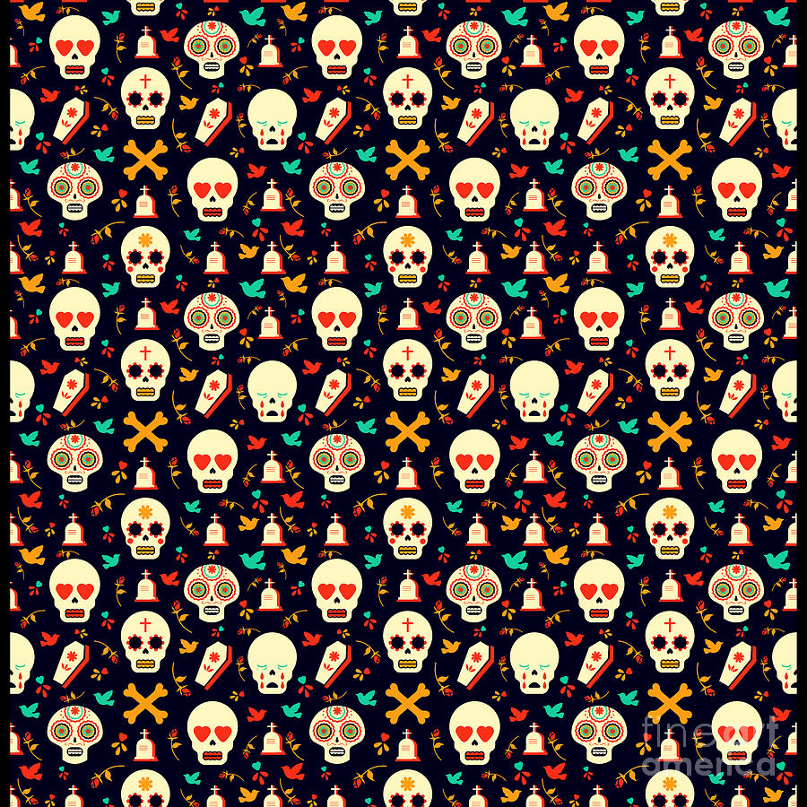dia de los muertos pattern