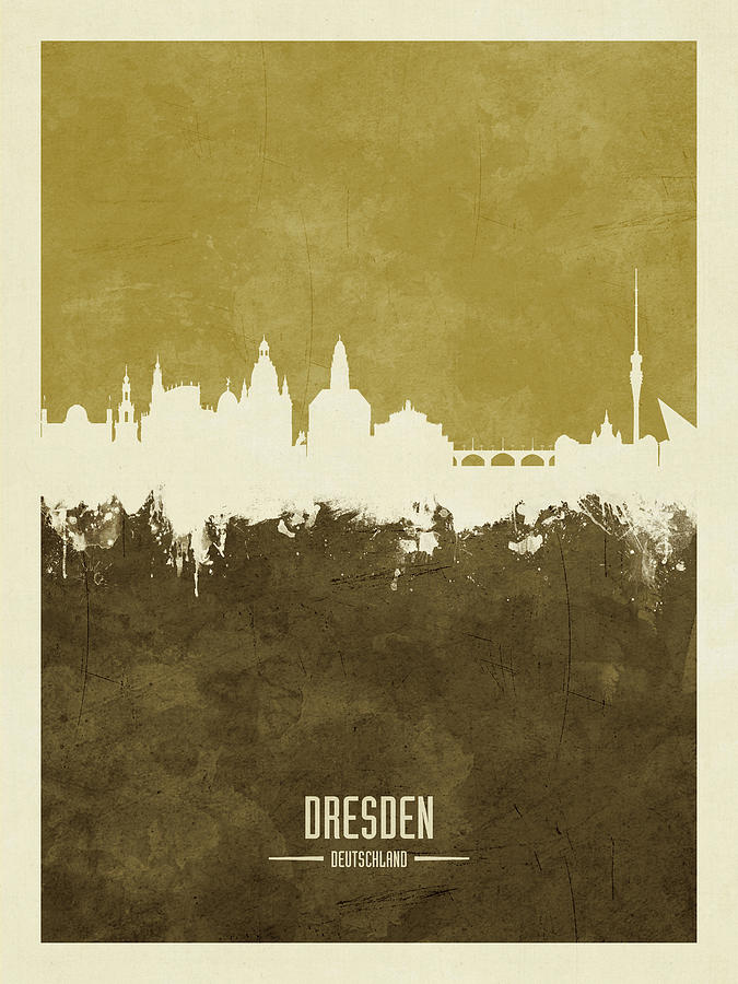 Dresden Germany Skyline #16 Digital Art by Michael Tompsett