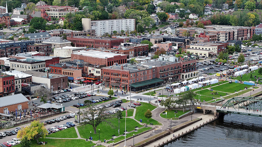 Drone Aerial Pictures Over Stillwater Minnesota Downtown Chestnu #16 Photograph by Greg Schulz Pictures Over Stillwater