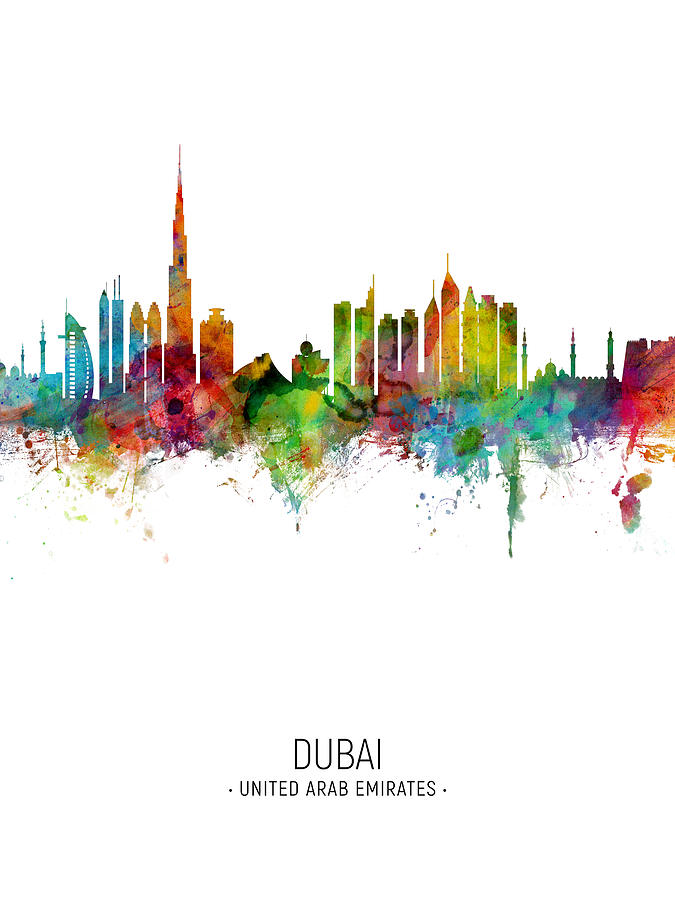 Dubai Skyline Digital Art by Michael Tompsett - Fine Art America