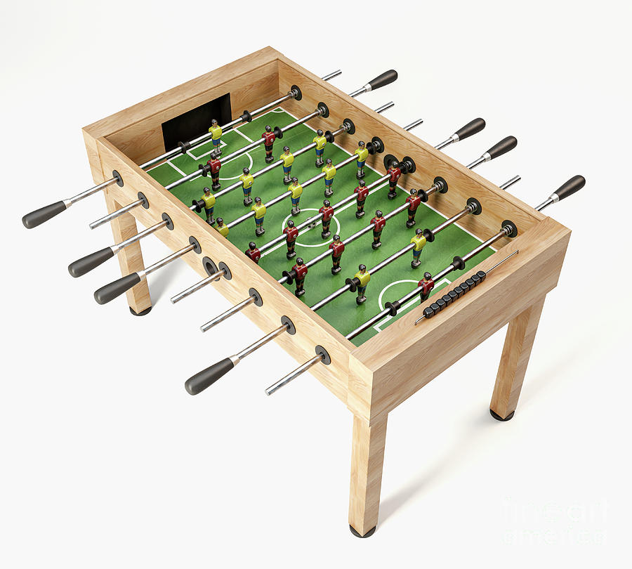Foosball Table Digital Art by Allan Swart Fine Art America