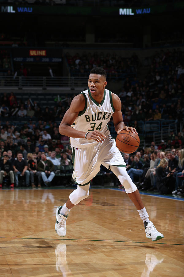 Giannis Antetokounmpo #16 Photograph by Gary Dineen