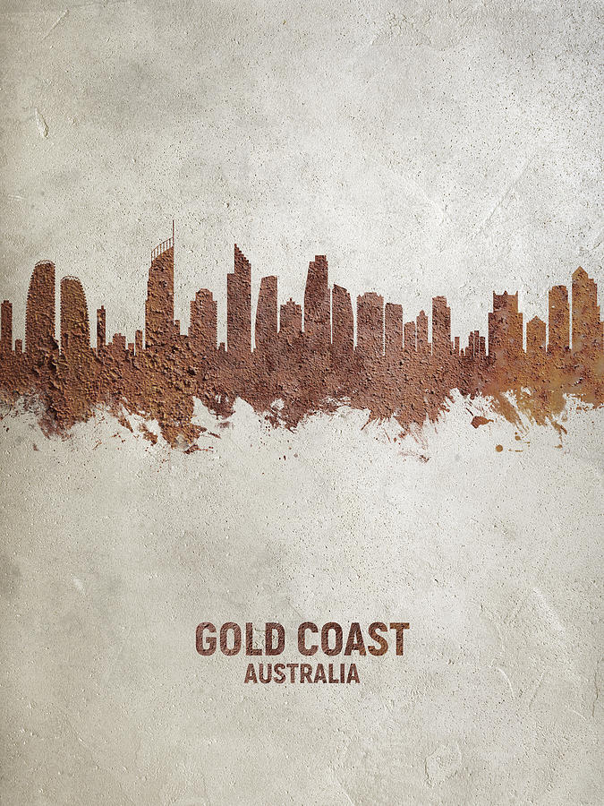 Gold Coast Australia Skyline #16 Digital Art by Michael Tompsett