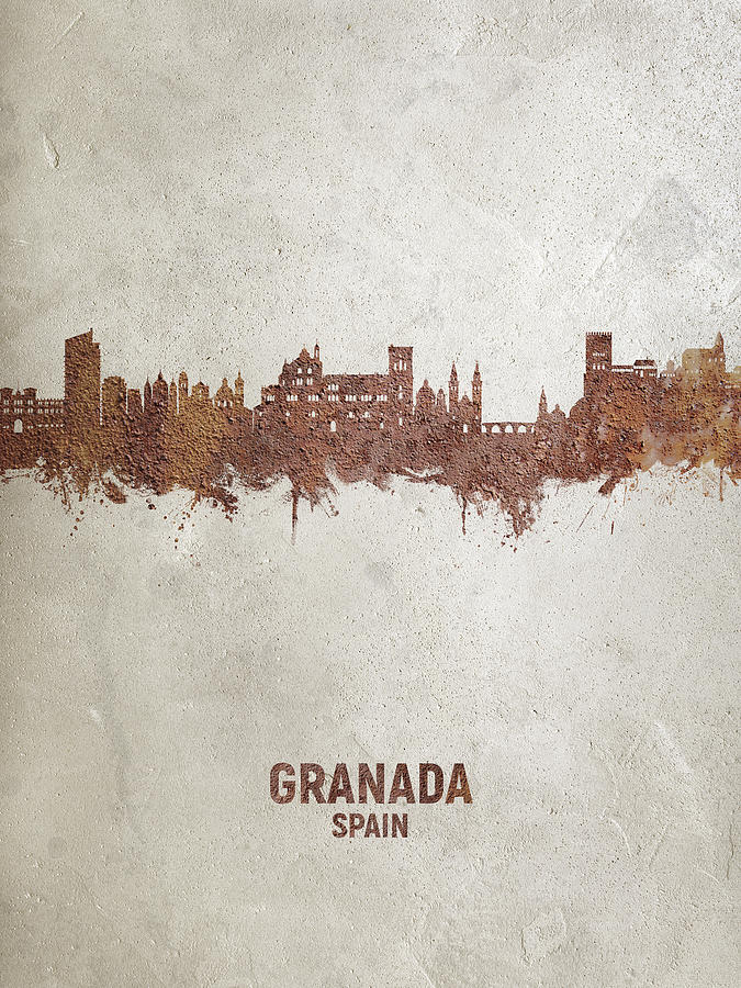 Granada Spain Skyline #16 Digital Art by Michael Tompsett