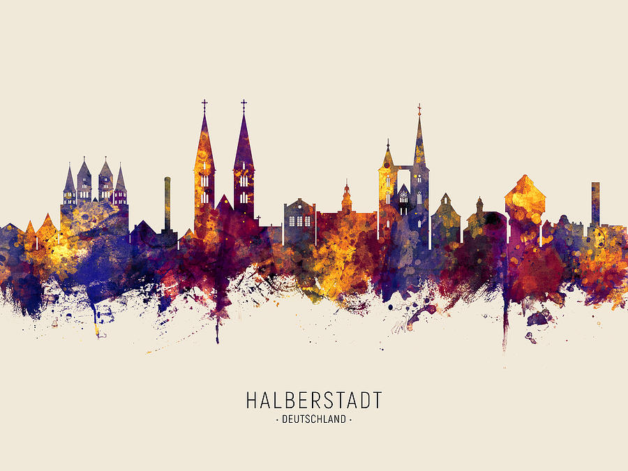 Halberstadt Germany Skyline #16 Digital Art by Michael Tompsett