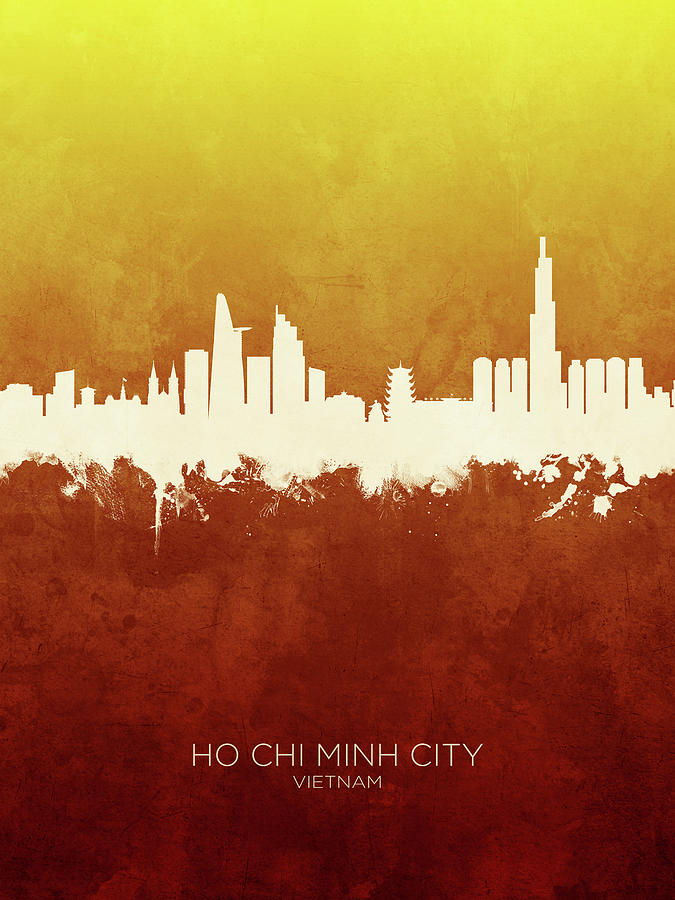 Ho Chi Minh City Vietnam Skyline #16 Digital Art by Michael Tompsett