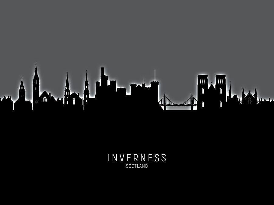 Inverness Scotland Skyline #16 Digital Art by Michael Tompsett