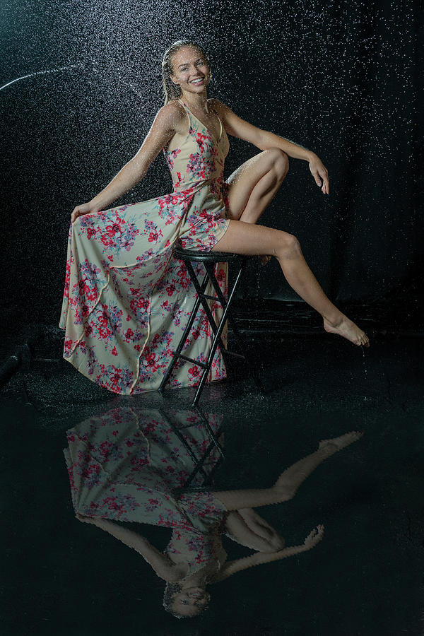 Jennah modeling water splash photos #16 Photograph by Dan Friend