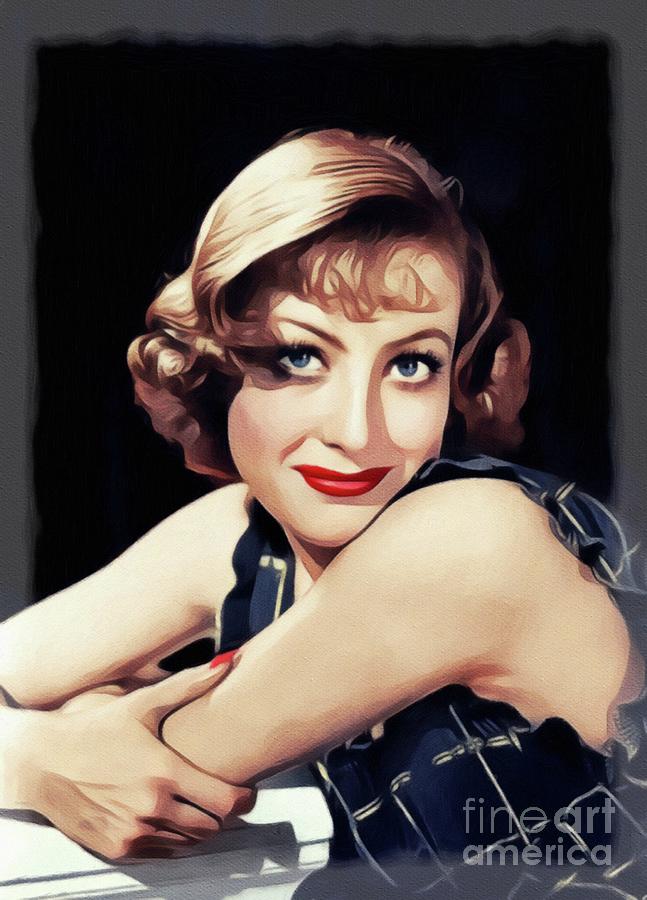 Joan Crawford, Vintage Movie Star Painting