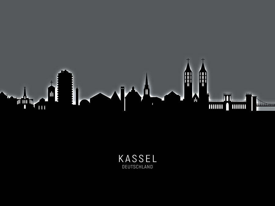 Kassel Germany Skyline #16 Digital Art by Michael Tompsett