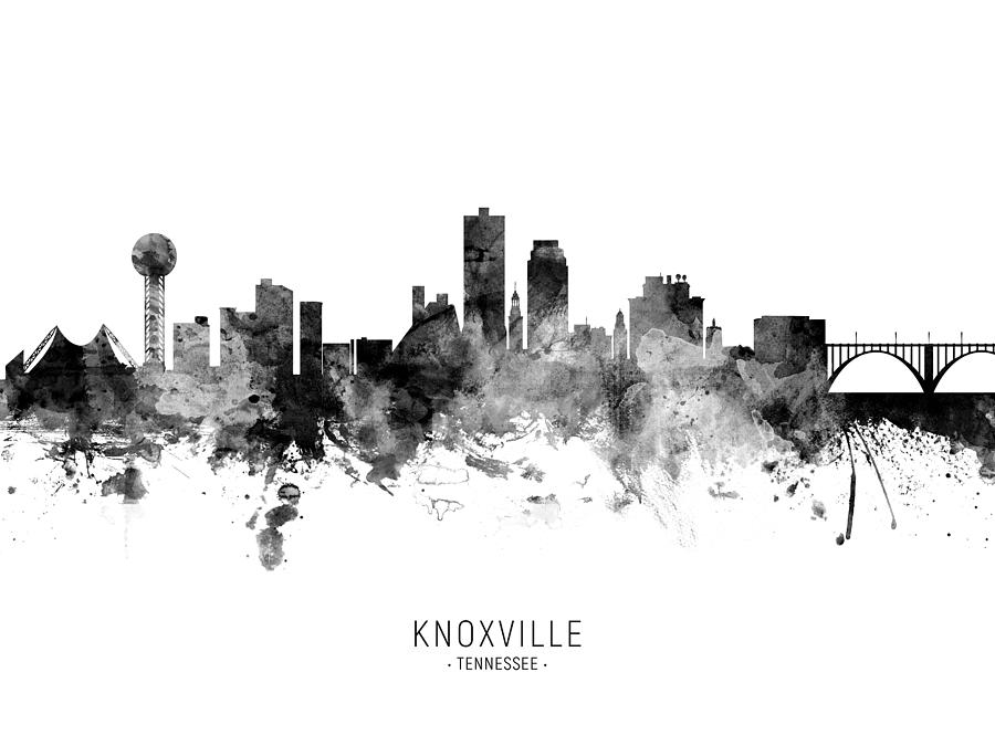 Knoxville Tennessee Skyline #16 Digital Art by Michael Tompsett