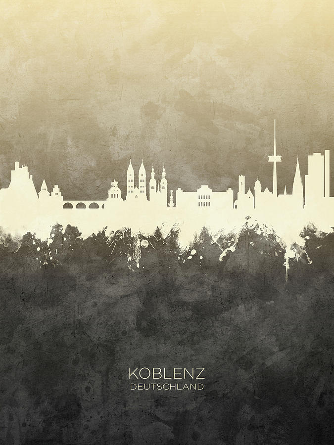 Koblenz Germany Skyline #16 Digital Art by Michael Tompsett