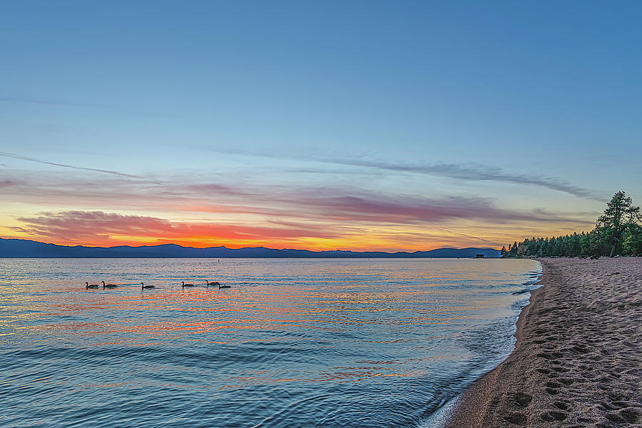 Landscape Photograph - Lake Tahoe Sunset #18 by Michael Petrich