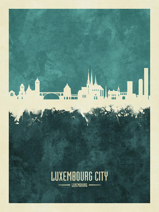 Luxembourg City Skyline #16 Digital Art by Michael Tompsett