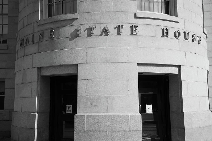 Maine State Capitol Building In Augusta Maine In Black And White ...