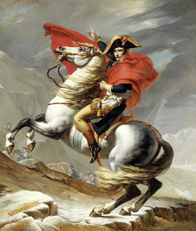 Napoleon Crossing the Alps Painting by Jacques-Louis David