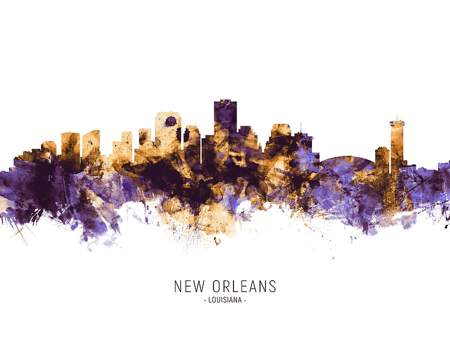New Orleans Louisiana Skyline #16 Digital Art by Michael Tompsett