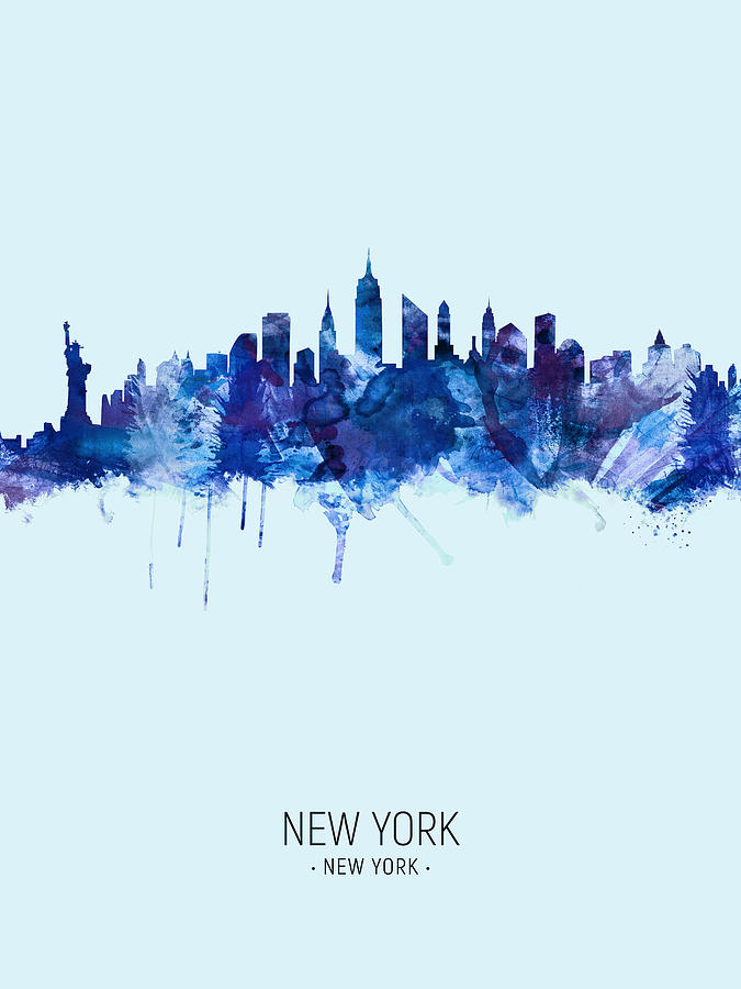 New York City Skyline #16 Digital Art by Michael Tompsett