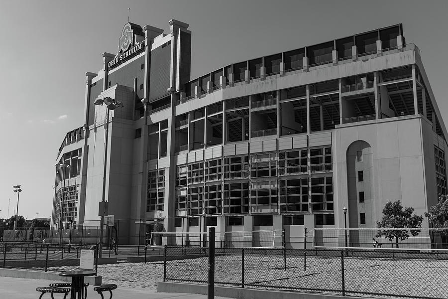 Ohio Stadium at Ohio State University in black and white #16 Photograph by Eldon McGraw