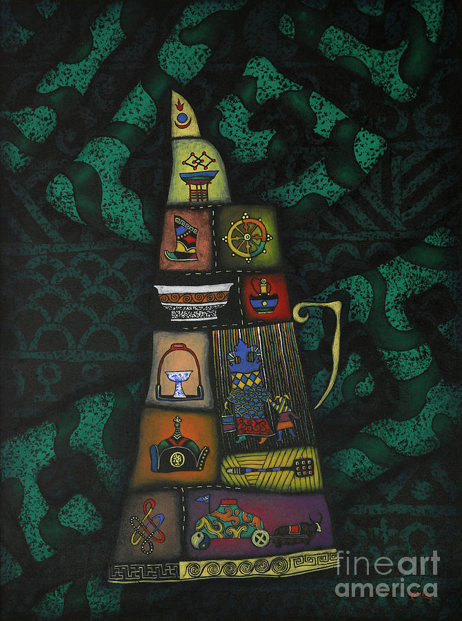 Nuudel #1 Painting by Oilan Janatkhaan