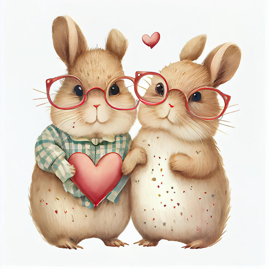 Peter Rabbit Mixed Media - Peter Rabbit Valentine #16 by Stephen Smith Galleries