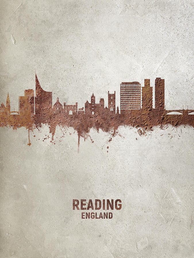 Reading England Skyline #16 Digital Art by Michael Tompsett