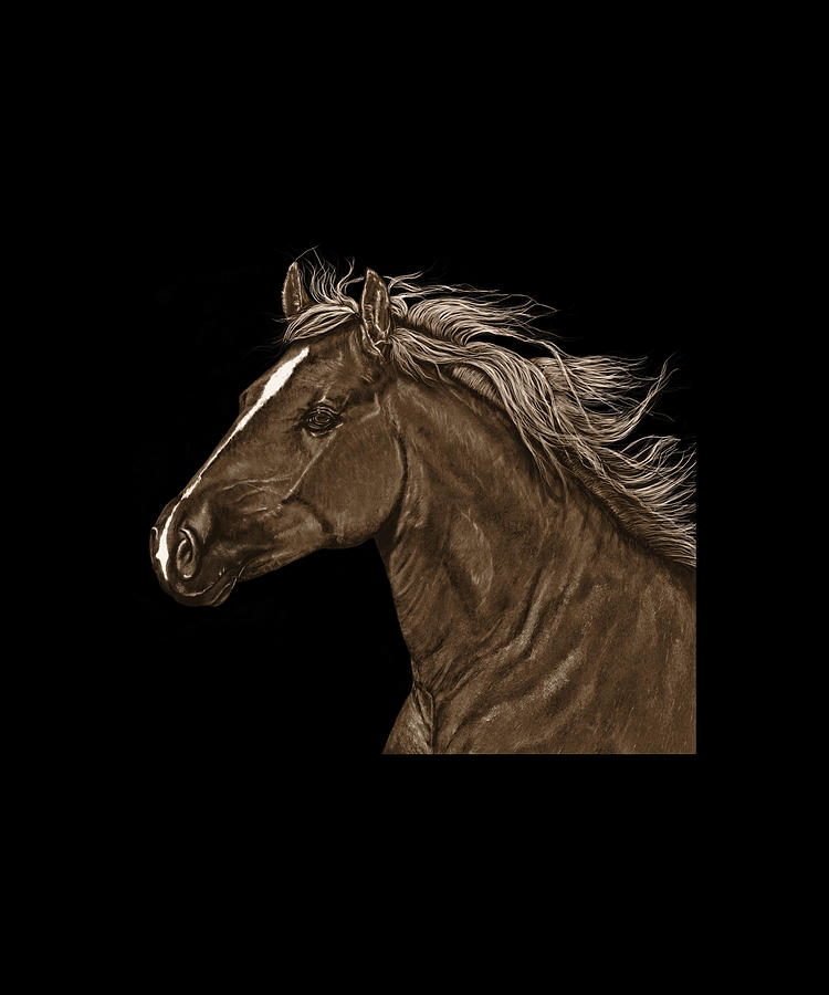 Realistic Horse Illustartion Digital Art by CalNyto - Fine Art America