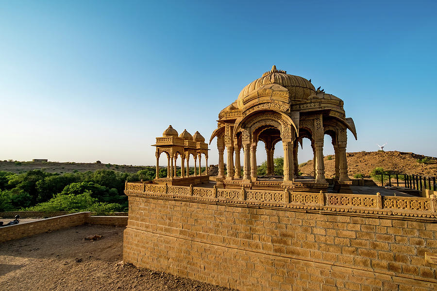 Royal cenotaphs, Jaisalmer Chhatris, at Bada Bagh #16 Photograph by Lie Yim