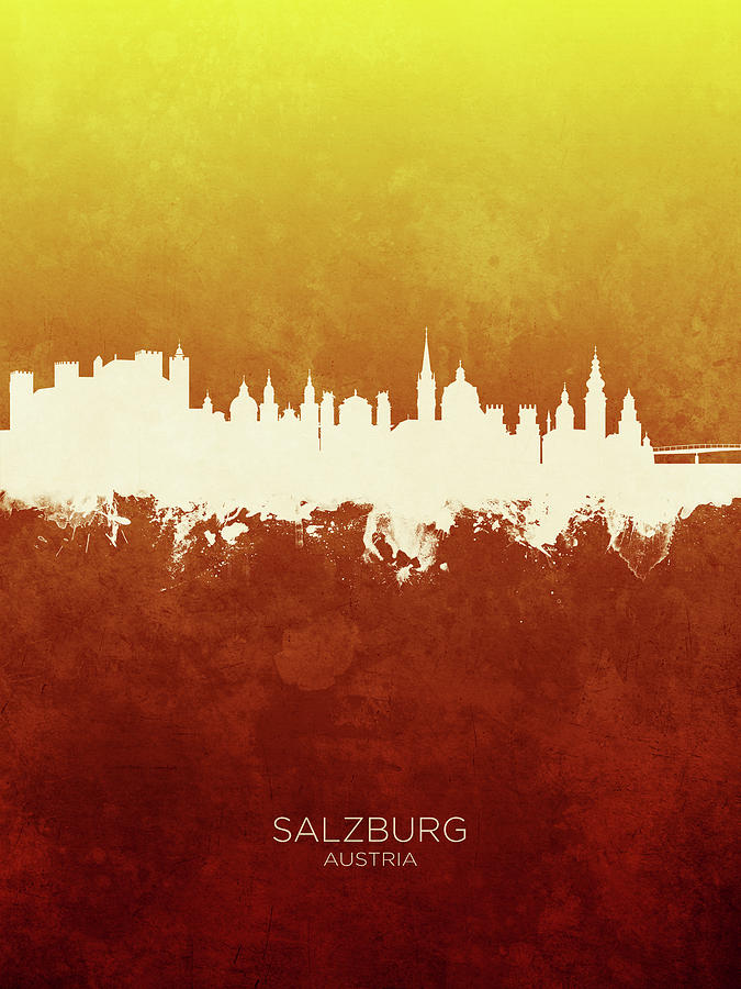 Salzburg Austria Skyline #16 Digital Art by Michael Tompsett