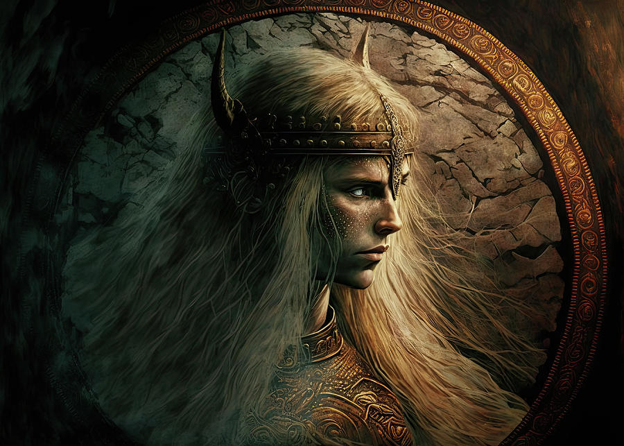 Shieldmaiden Norse Mythology Digital Art by 1-sascha-schmidt - Pixels
