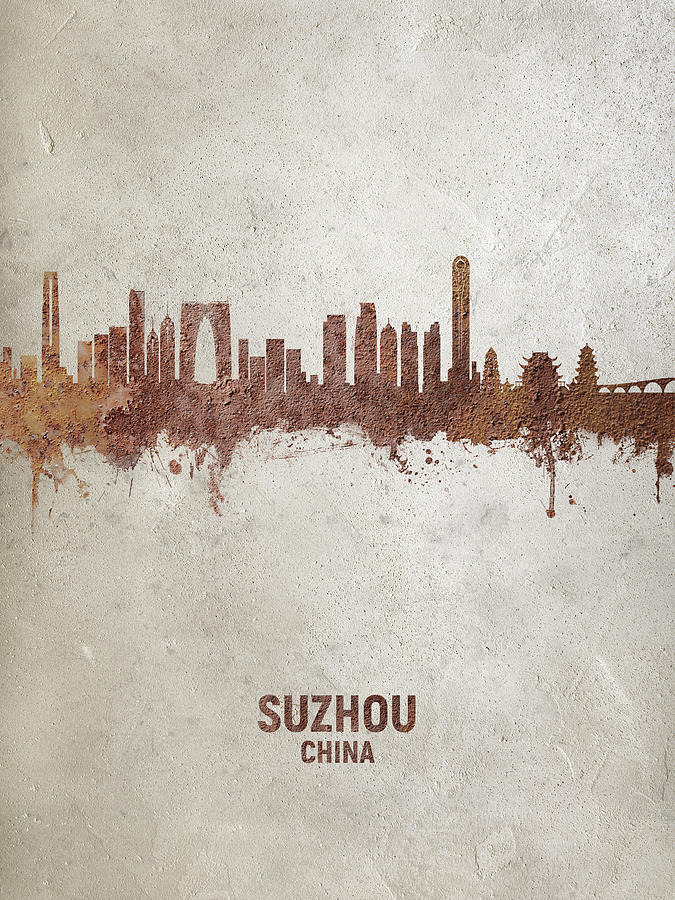 Suzhou China Skyline #16 Digital Art by Michael Tompsett
