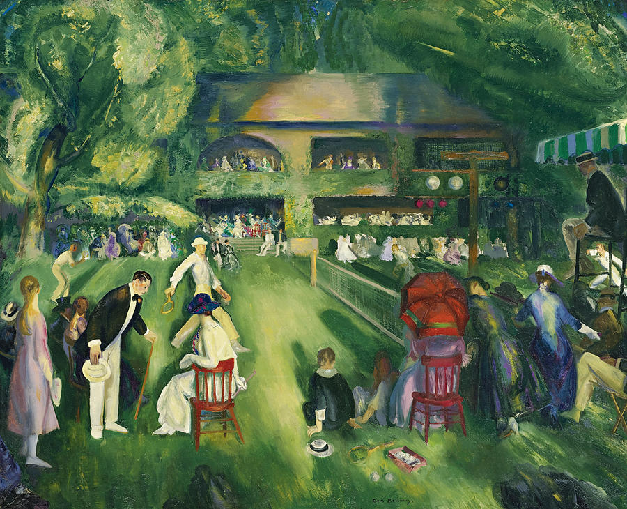 Sports Painting - Tennis at Newport #17 by George Bellows