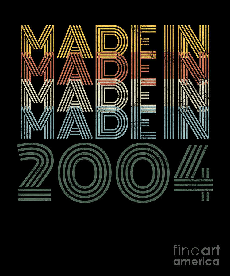 16th Birthday Cushion Cover Made in 2004 16 Years Of Awesome Retro Gift Idea