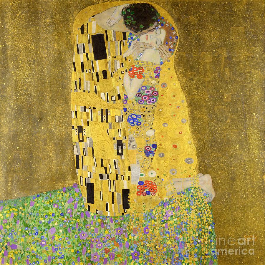 Gustav Klimt Painting - The Kiss #16 by Gustav Klimt