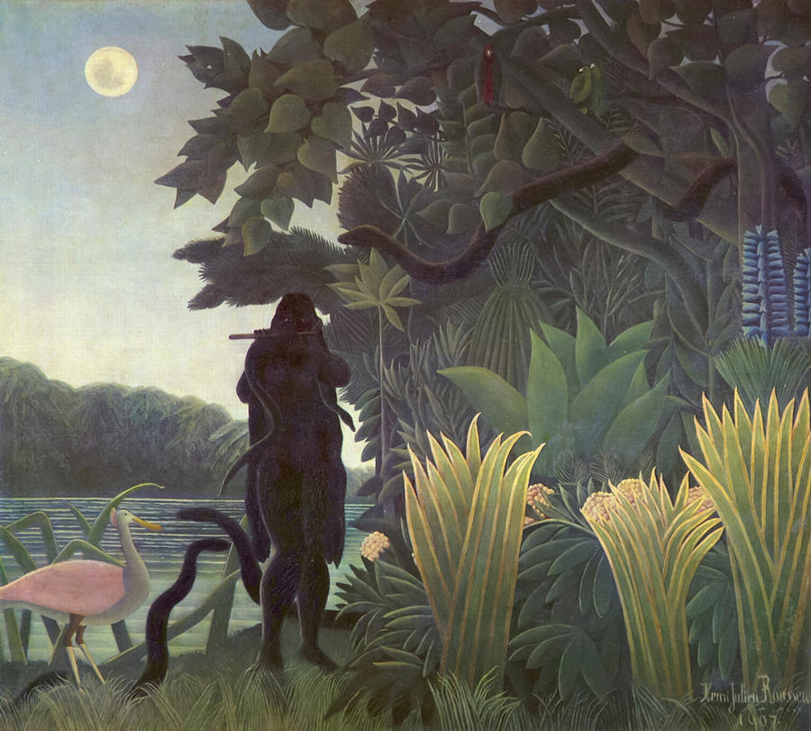 Henri Rousseau Painting - The Snake Charmer by Henri Rousseau by Mango Art