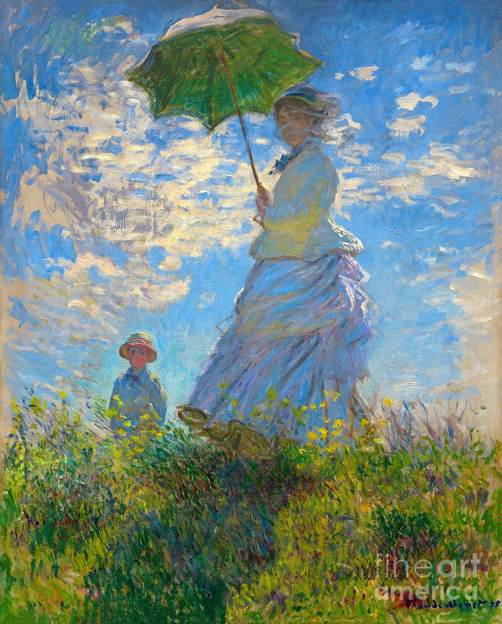 Woman with a Parasol #16 Painting by Claude Monet