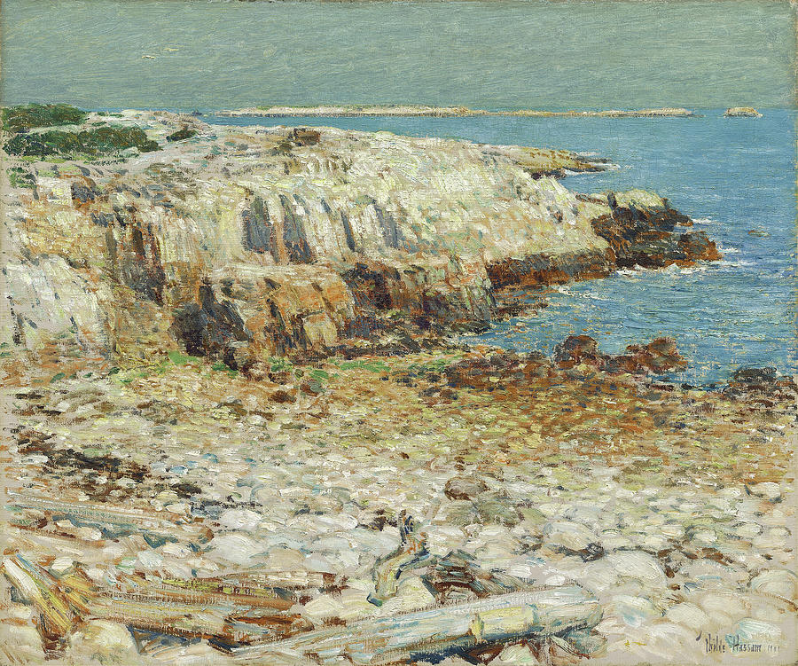 Frederick Childe Hassam Painting - 160101 Ocean Painting, A North East Headland, 1901 by Frederick Childe Hassam
