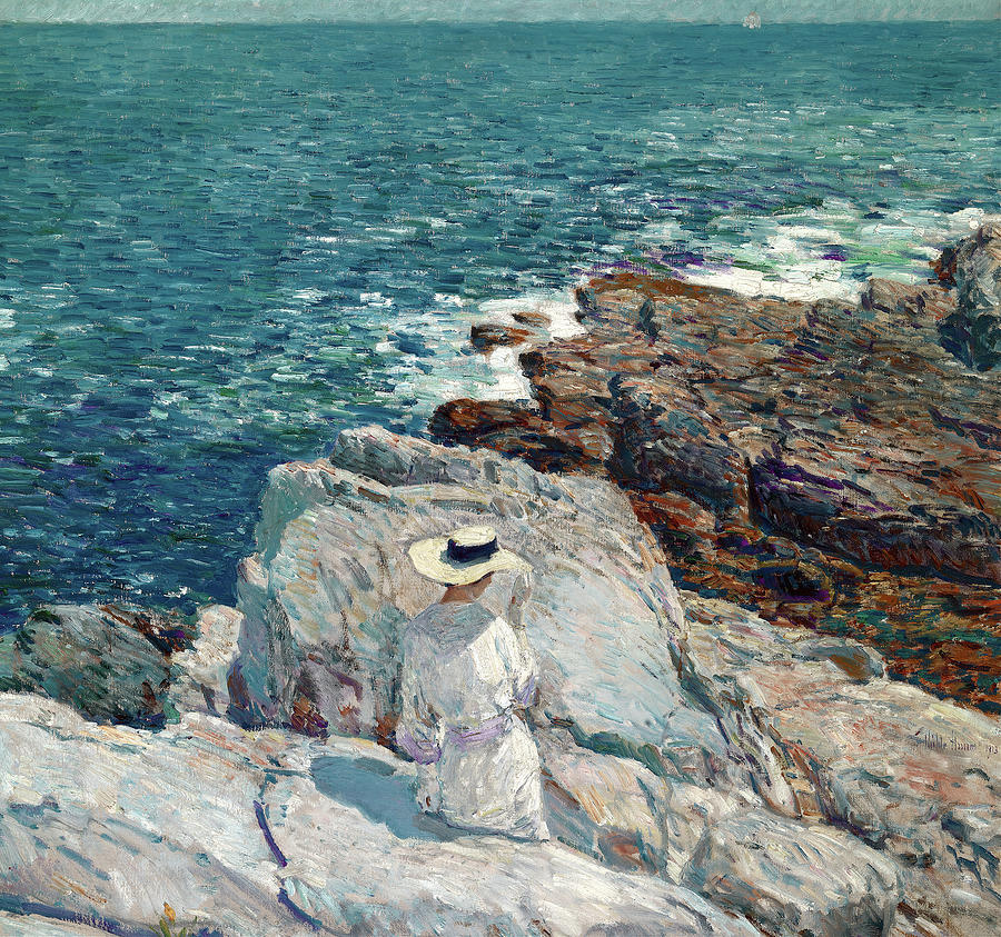 Frederick Childe Hassam Painting - 160108 Ocean Wall Art, The South Ledges, Appledore, 1913 by Frederick Childe Hassam